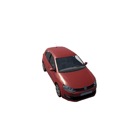 low poly Car vw_red